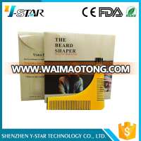 Factory Direct 2017 new arrival beard templated with brush beard combs for beard shaping tool